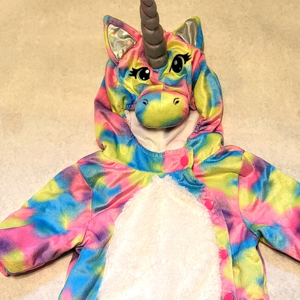 Rainbow unicorn baby costume